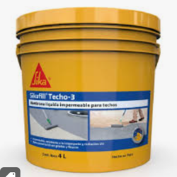 Sika Techo 3 impermeabilizante sikafill GRIS 4 litros