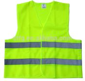 chaleco seguridad verde de malla con cinta reflectiva