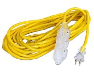 Extension siliconado 3 metros amarillo con luz led