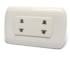 Tomacorriente doble para empotrar homelight