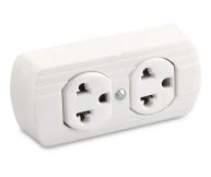 Tomacorriente duplex para sobreponer
