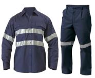 Overol UNIFORME mameluco drill pantalon y camisa (naranja, azul y verde) con cinta reflectiva