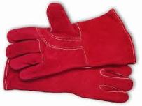 Guante de cuero 14" rojo para soldar FERRAWWY