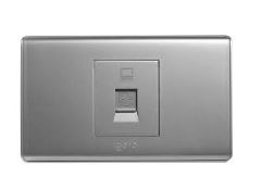Toma para rj45 internet acero inoxidable OP-SP17P Opalux Aluminizado