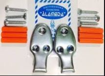Par de uñas galvanizadas para lavatorio