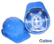 Casco protector economico blanco, amarillo, plomo