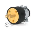 Enchufe industrial 15 Amp con Toma tierra Negro