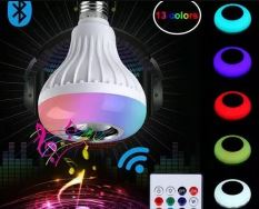 Foco led disco Musical 9W RGB (Colores diversos) con parlante 3W conexion Bluetooth control remoto Opalux (foco discoteca)