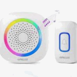 Timbre inalambrico 300 Mtrs pulsador usa pila (incluida) y receptor 220v Opalux