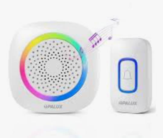 Timbre inalambrico 300 Mtrs pulsador usa pila (incluida) y receptor  220v Opalux