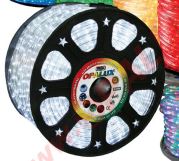 Manguera de LED Redonda 2 vias transparente luz blanca Opalux