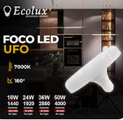 Foco led Plato 36w ECOLUX