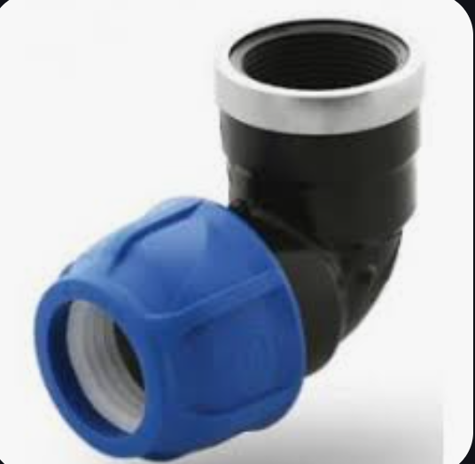 Codo HDPE polietileno 20mm a Rosca hembra PVC (1/2)
