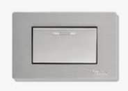 Interruptor Simple Gris Cepillado ALUMINIZADO CUBULL