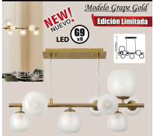 Lampara Colgante de Vidrio GRAPE GOLD OPALUX OP-6021-12GD8