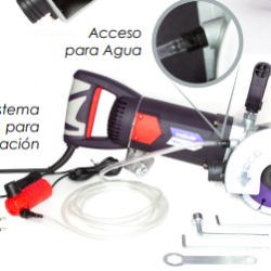 Ranuradora Acanaladora de concreto 2400w 7500 rpm MAKUTE incluye 5 discos
