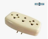 adaptador triple tomacorriente con 4 tomas Home Light