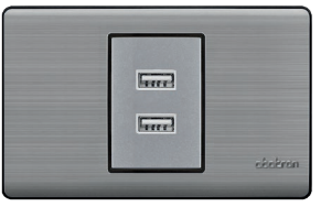 Tomacorriente USB Aluminizado ABATRON FI95