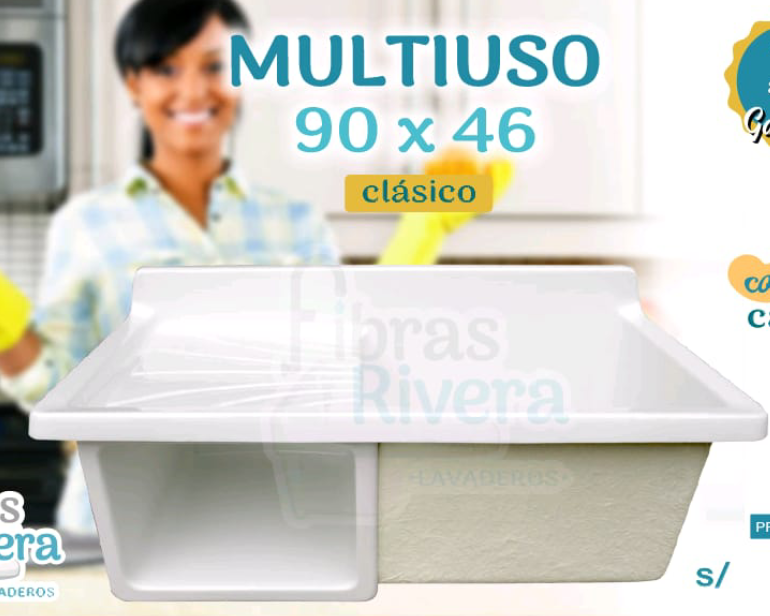 Lavadero Fibra Vidrio 90 x 46 CLASICO