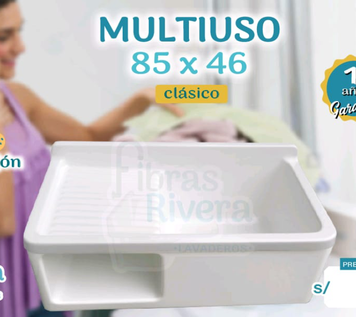 Lavadero Fibra Vidrio 85 x 46 CLASICO