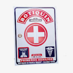 Botiquin de madera con medicinas 25x35
