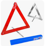 PAR Triangulo de advertencia 40X40X40CM para carro, auto