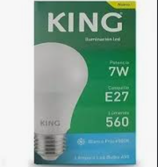 Foco led Bulbo 6.5w KING 6500k blanco