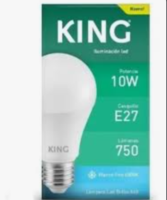 Foco led Bulbo 10w KING 6500k blanco