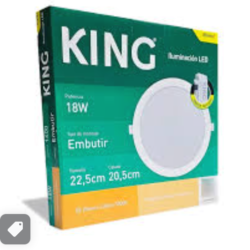 Foco led Circular FLAT EMPOTRABLE 18w KING - Calido