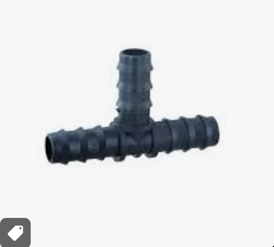 Tee dentado 20mm 1/2" HDPE polietileno