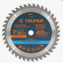 Disco madera 7 1/4 centro 5/8 40 dientes TRUPER