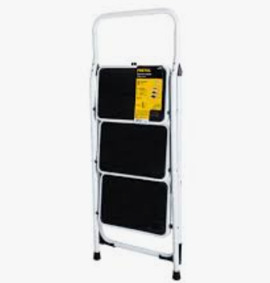Escalera tubular plegable 3 peldaños PRETUL
