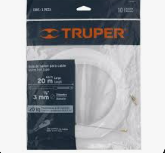 Guía de Nylon wincha pasacables TRUPER 20 metros