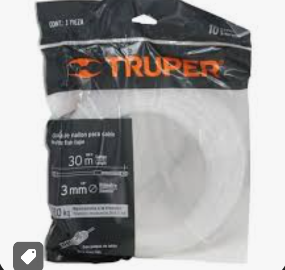 Guía de Nylon wincha pasacables TRUPER 30 metros