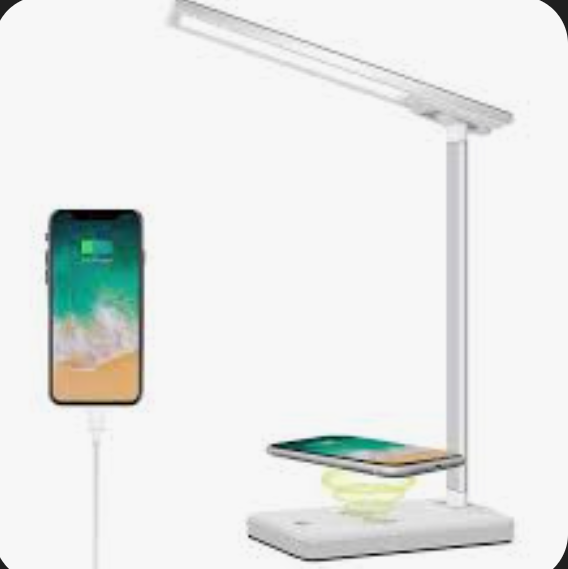 Lampara led con cargador inalambrico para celulares HOME LIGHT - TRES COLORES