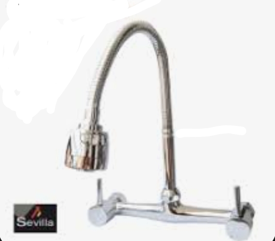 Mezcladora lavadero cocina - pared pico flexible cristina SEVILLA 5021-803D