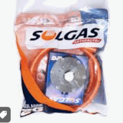 Valvula regulador de gas SOLGAS REFORZADA baja presion + manguera + abrazaderas