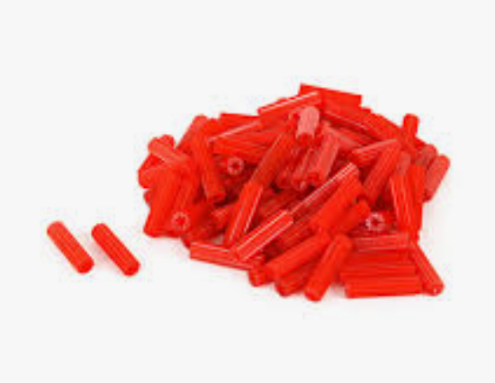 Tarugo pvc 3/16 Rojo