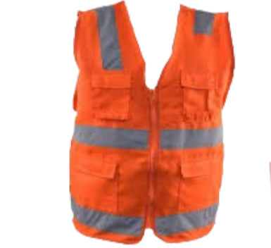 Chaleco Drill con Cinta en H Naranja