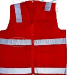Chaleco Drill con Cinta en H Rojo