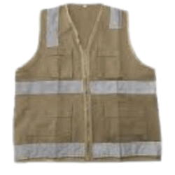 Chaleco Drill con Cinta en H Beige