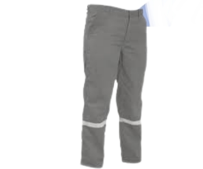 Pantalon Drill con cinta reflectiva PLOMO