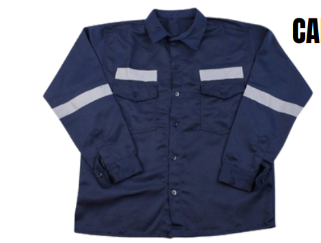 Camisa Drill con Cinta Reflectiva AZUL MARINO
