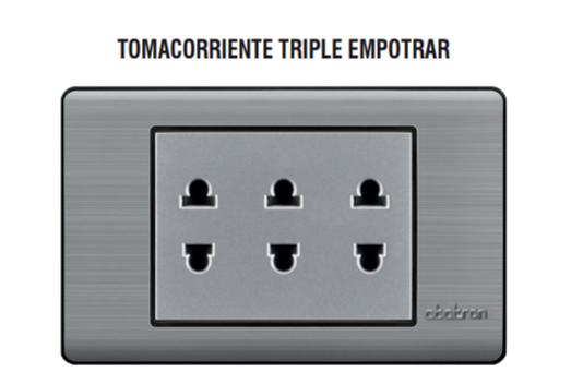 Tomacorriente aluminizado triple ABATRON