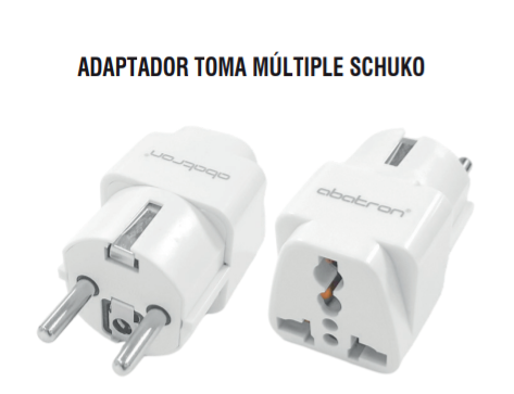 Adaptador toma multiple Schuko ABATRON enchufe