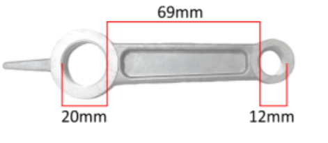 Biela para comprensora 47mm - repuesto copresor