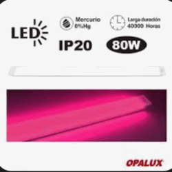 Fluorescente Slim LED pavonado 80w OPALUX color Fucsia - florescente