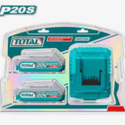 Bateria 20v 2A x 2 piezas + Cargador Rapido TOTAL TFBCPK1222