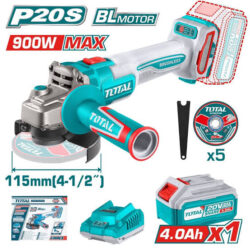 Esmeril de 20v 4 1/2 900w sin carbones TAGLI261522