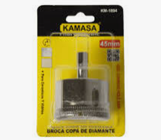 Broca Copa diamante para ceramico y vidrio KAMASA 25mm 1/2
